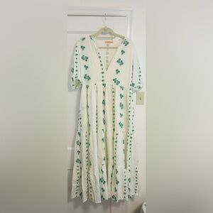 Oliphant Puff Sleeve Maxi Dress. Worn one time, excellent condition